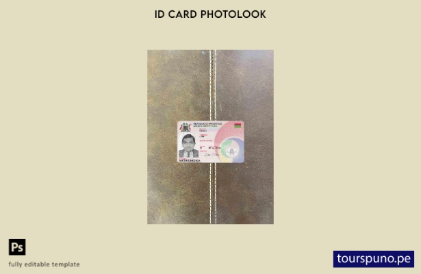 listo para imprimir plantilla FRONTAL de aspecto fotográfico de identificació 10
