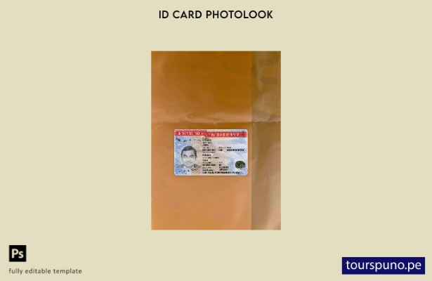 listo para imprimir plantilla FRONTAL de fotolook de versión de tarjeta de autor