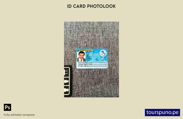 listo para imprimir plantilla FRONTAL de identificación de Italia ( ) photolook