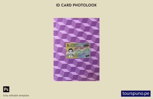 listo para imprimir plantilla frontal de aspecto fotográfico de tarjeta de id 15