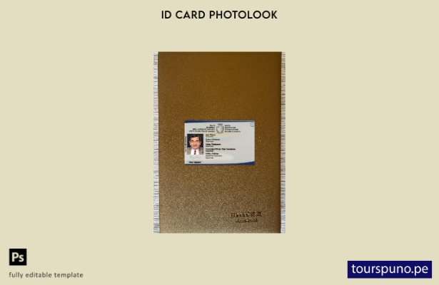 listo para imprimir plantilla frontal de aspecto fotográfico de tarjeta de id 22