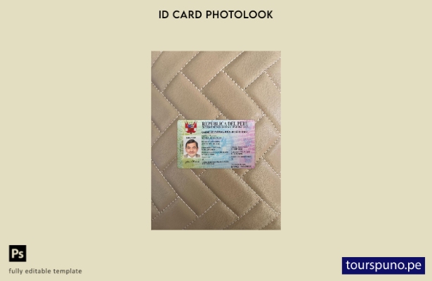 listo para imprimir plantilla frontal de aspecto fotográfico de tarjeta de id 28