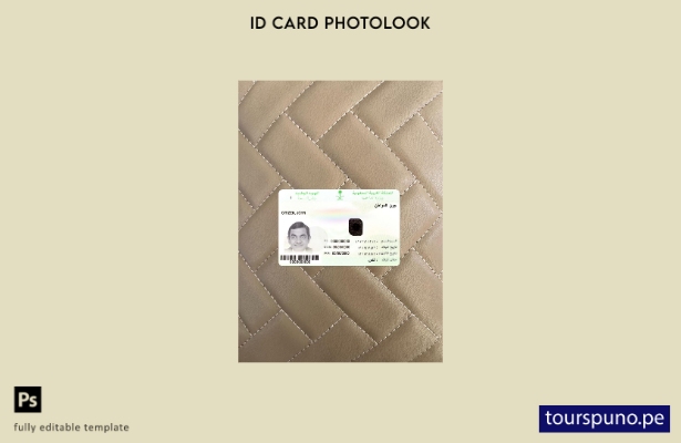 listo para imprimir plantilla frontal de aspecto fotográfico de tarjeta de id 31