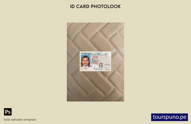 listo para imprimir plantilla frontal de aspecto fotográfico de tarjeta de id 36