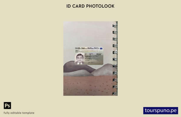 listo para imprimir plantilla frontal de presentación fotográfica de identific 1