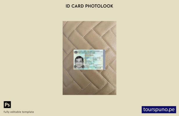 listo para imprimir tarjeta de identificación de Portugal presente plantilla fro