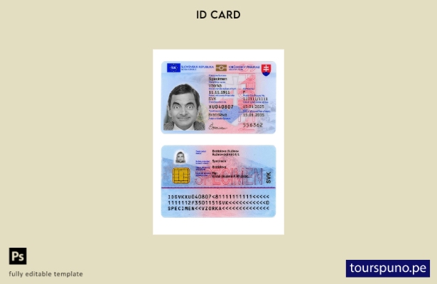 Listo para imprimir la plantilla actual de tarjeta de identificación de Eslova 1
