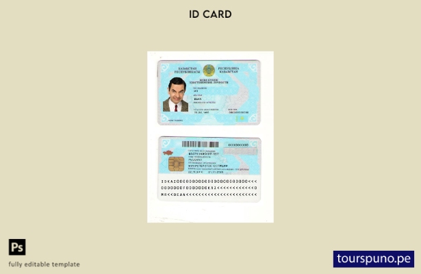 lista para imprimir plantilla de identificación de Kazajstán