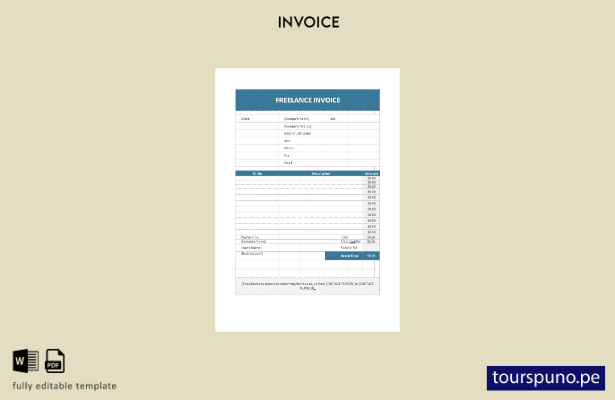 Plantilla de factura para autónomos gratuita lista para imprimir