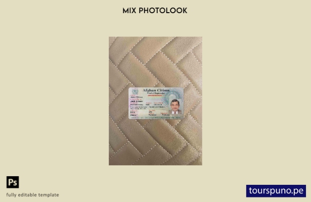 listo para imprimir Plantilla FRONTAL de foto de tarjeta de registro de prueba d