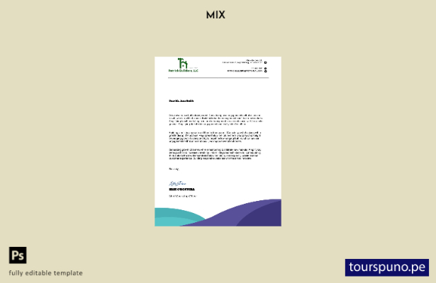 Plantilla de membrete lista para imprimir en formato Word y PDF, plantilla total