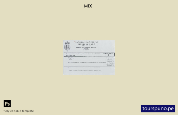 lista para imprimir la plantilla de tarjeta médica del servicio nacional de salu