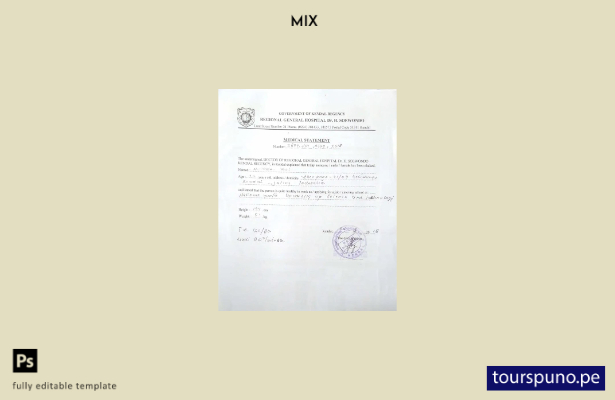lista para imprimir plantilla de declaración médica de Rumania