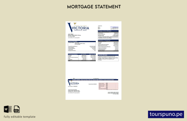 listo para imprimir Declaración de hipoteca de Kenya Victoria Commercial Bank Pl