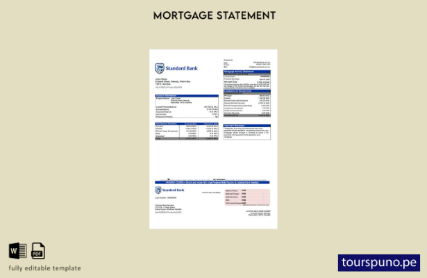 listo para imprimir Declaración de hipoteca de Namibia Standard Bank Namibia Pla