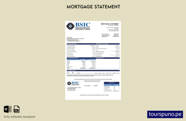 listo para imprimir Mali BSIC Declaración de hipoteca de Mali Plantilla en Word
