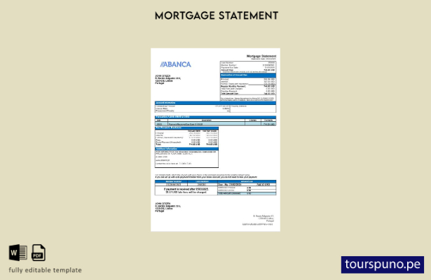 listo para imprimir declaración de hipoteca de Portugal Abanca en plantilla en f