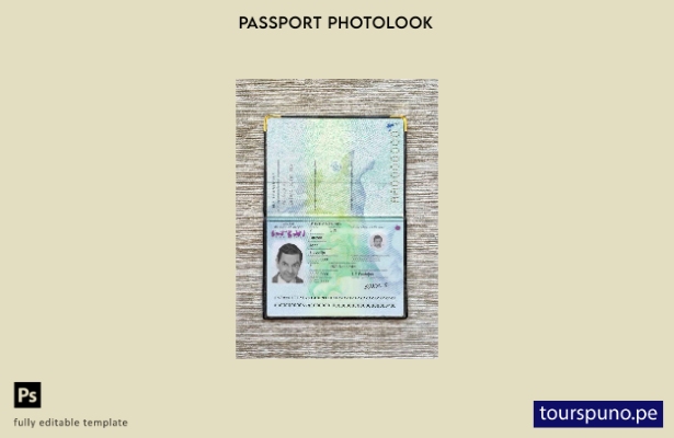 Plantilla de apariencia de foto de pasaporte de Eslovenia lista para imprimir