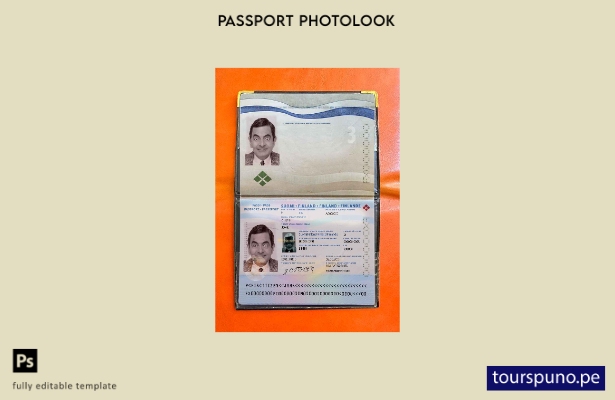 Plantilla de apariencia de foto de pasaporte de Finlandia lista para imprimir 1