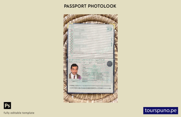 Plantilla de apariencia de foto de pasaporte de Marruecos lista para imprimir