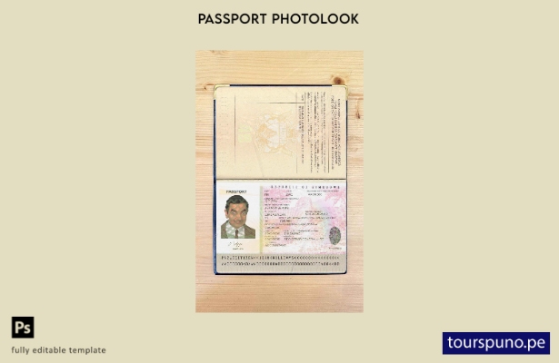 Plantilla de apariencia de foto de pasaporte de Zimbabue lista para imprimir