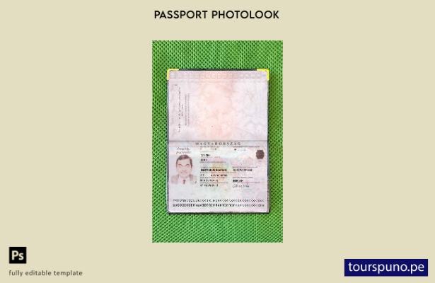 Plantilla de aspecto fotográfico de la versión del pase de Hungría lista para im