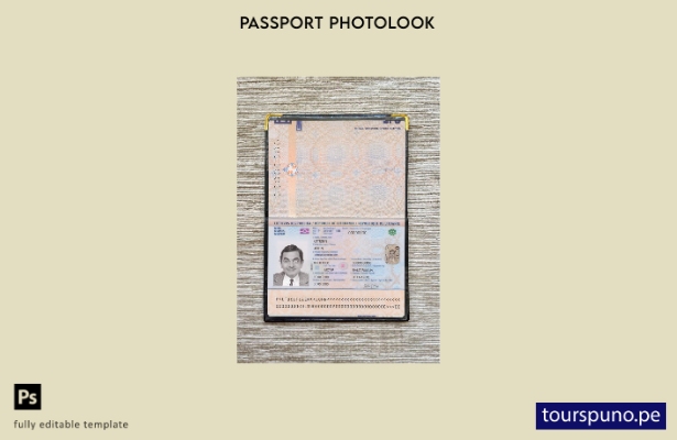 listo para imprimir pasaporte de Lituania nueva plantilla de aspecto fotográfico