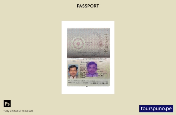 Listo para imprimir la plantilla actual del pasaporte de Sri Lanka