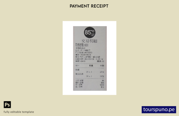 lista para imprimir la plantilla de cheque de pago de Daily Cafe