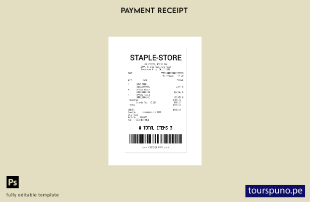 lista para imprimir la plantilla de cheque de pago de Staple Store