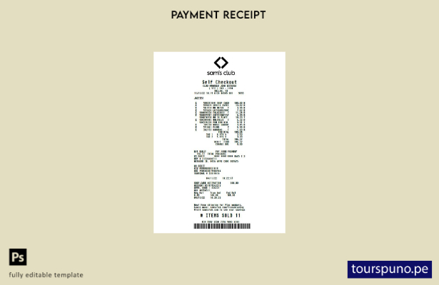 lista para imprimir la plantilla de cheque de tienda minorista de Sam's club