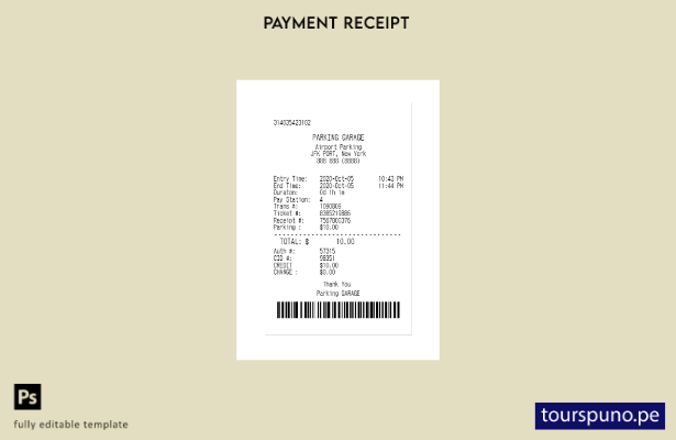 lista para imprimir plantilla de plantilla de cheque de pago de estacionamiento