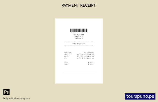listo para imprimir plantilla de cheque de pago de Abc Park(Parking) Ltd