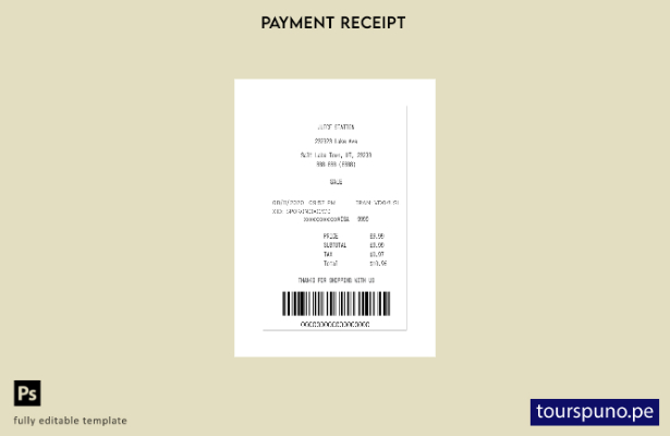 plantilla de cheque de pago de Juice Station lista para imprimir