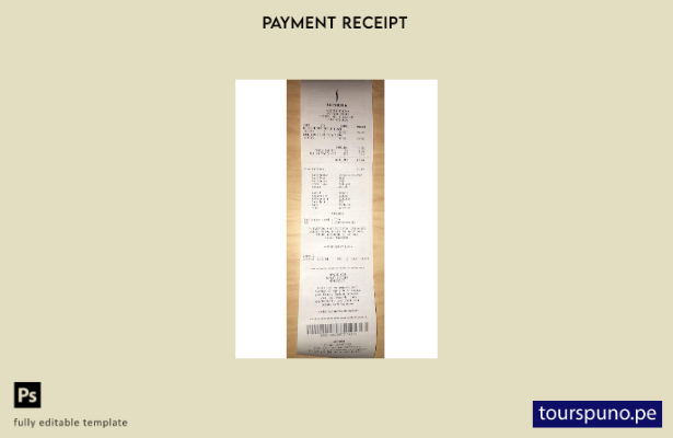 plantilla de recibo de pago de Sephora lista para imprimir