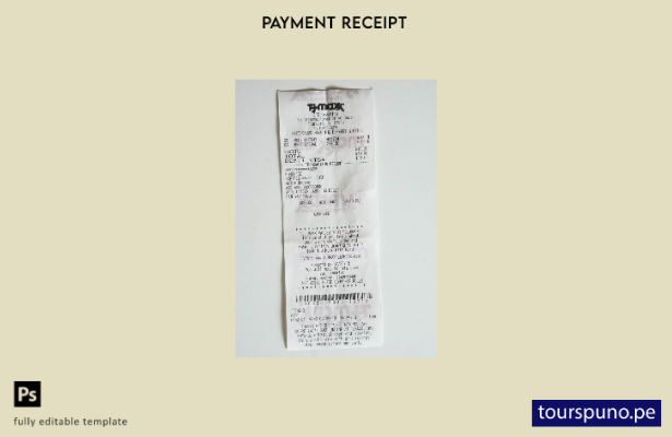 plantilla de recibo de tienda Tj maxx lista para imprimir
