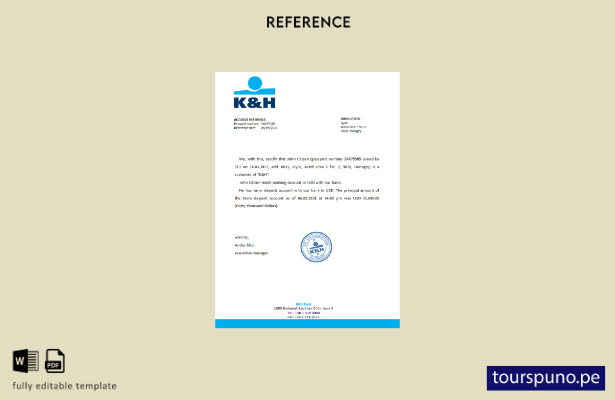 Plantilla de referencia K&H de Hungría lista para imprimir