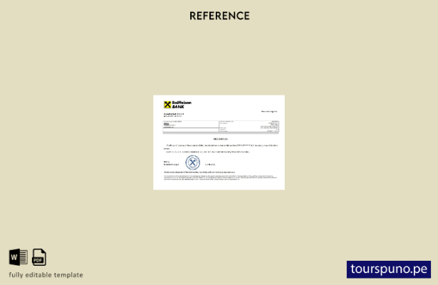 Plantilla de referencia de Rumania Raiffeisen lista para imprimir