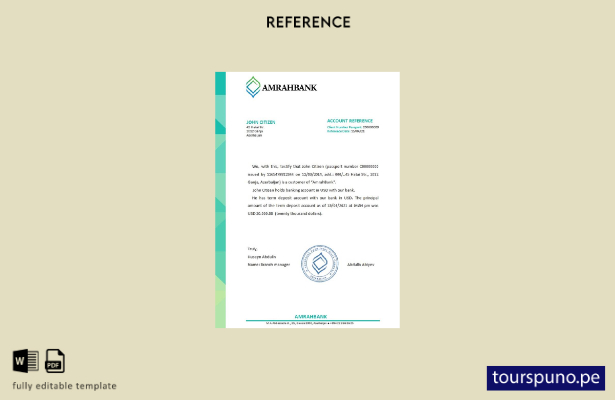 lista para imprimir plantilla de referencia de Azerbaiyán Amrahbank