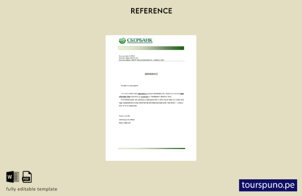 lista para imprimir plantilla de referencia de cierre de Rusia Sberbank