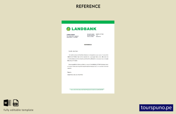lista para imprimir plantilla de referencia de cierre del Banco de Tierras de Fi