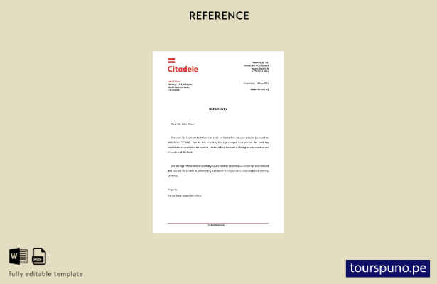 lista para imprimir plantilla de referencia de cierre del banco Citadele de Litu