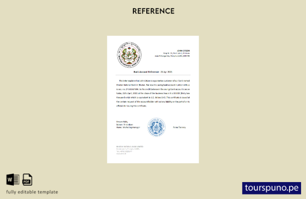 lista para imprimir plantilla de referencia del Banco Nacional de Bután
