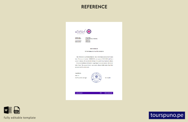 lista para imprimir plantilla de referencia del banco Irán Zamin