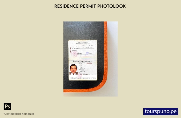 listo para imprimir el permiso de residencia de la Federación de Rusia para una