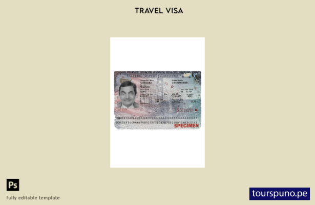 Plantilla de presente de visa de EE. UU. lista para imprimir
