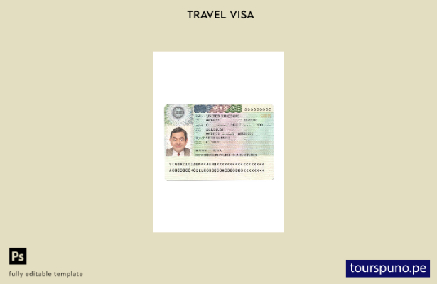 Plantilla de versión de visa para el Reino Unido lista para imprimir