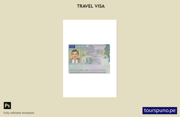 Plantilla de visa Schengen para Alemania lista para imprimir