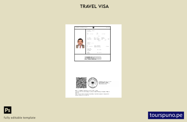 Plantilla de visa electrónica para Albania lista para imprimir en formatos Word
