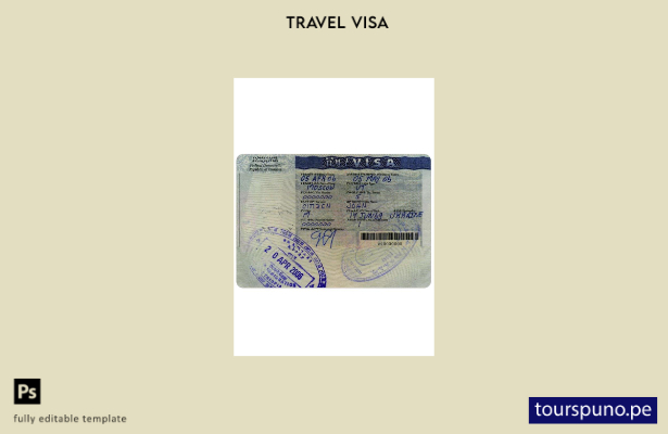 Plantilla de visa para Etiopía lista para imprimir